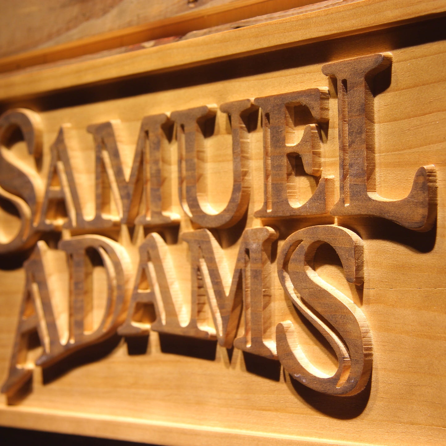 Samuel Adams 3D Wooden Bar Signs by Woody Signs Co. - Handmade Crafted Unique Wooden Creative