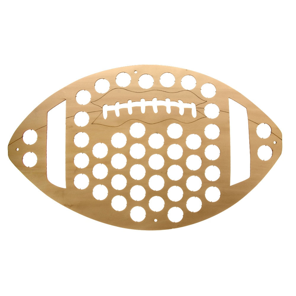 American Football Cap Map Rugby Ball Wooden Cap Trap Cap Holder Cap Collection Wall Art Display Map by Woody Signs Co. - Handmade Crafted Unique Wooden Creative