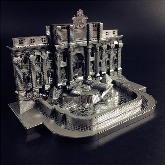3D Metal model kit Trevi Fountain Building  Model DIY 3D by Woody Signs Co. - Handmade Crafted Unique Wooden Creative