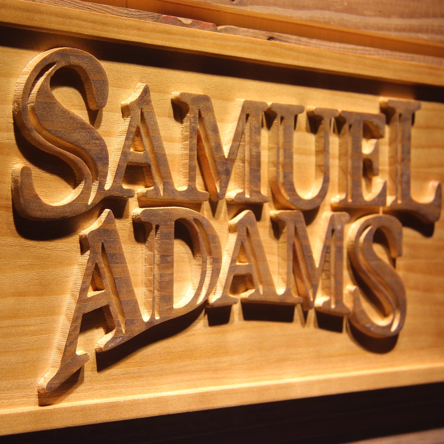 Samuel Adams 3D Wooden Bar Signs by Woody Signs Co. - Handmade Crafted Unique Wooden Creative