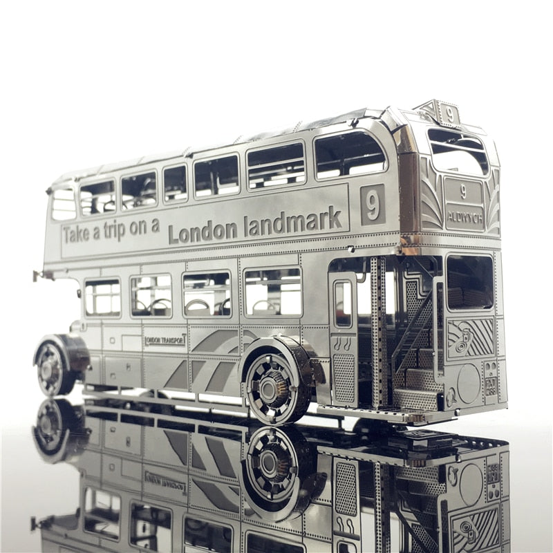 3D Metal model kits London Bus Car Assemble Model puzzle I22207 2 sheets DIY 3D Laser Cut Toy by Woody Signs Co. - Handmade Crafted Unique Wooden Creative