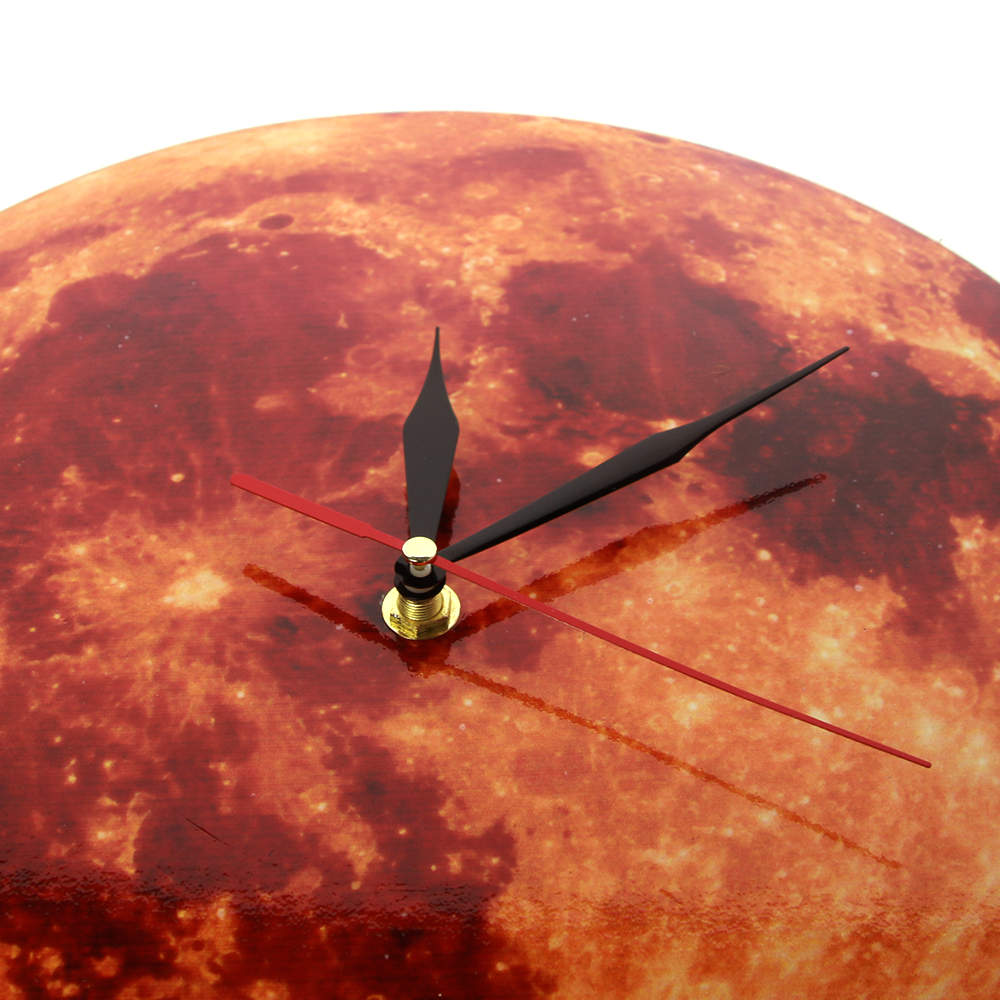 Golden Moon Pendulum Wall Clock Swinging on the Moon Space Galaxy  Supermoon Full Moon Clock with Swinging Pendulum by Woody Signs Co. - Handmade Crafted Unique Wooden Creative