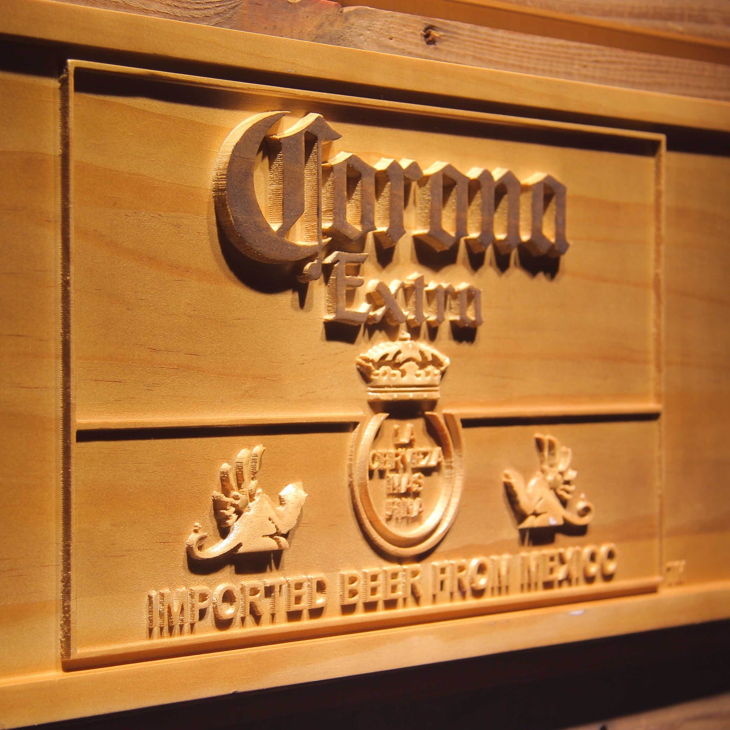 Corona Extra 3D Wooden Signs by Woody Signs Co. - Handmade Crafted Unique Wooden Creative