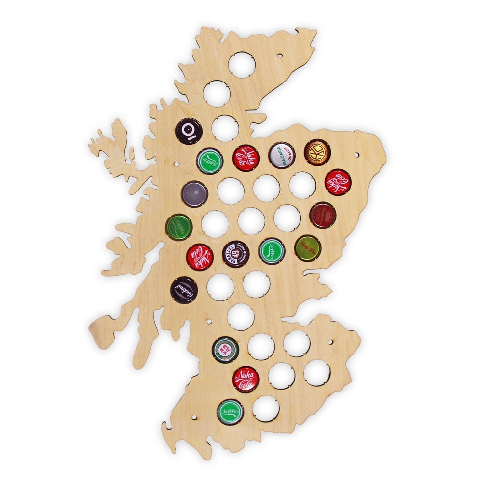 Scotland Cap Map Scotland Cap Holder Cap Display Scottish Bar Pub Gift for Him Scotland Man Cave Gift by Woody Signs Co. - Handmade Crafted Unique Wooden Creative