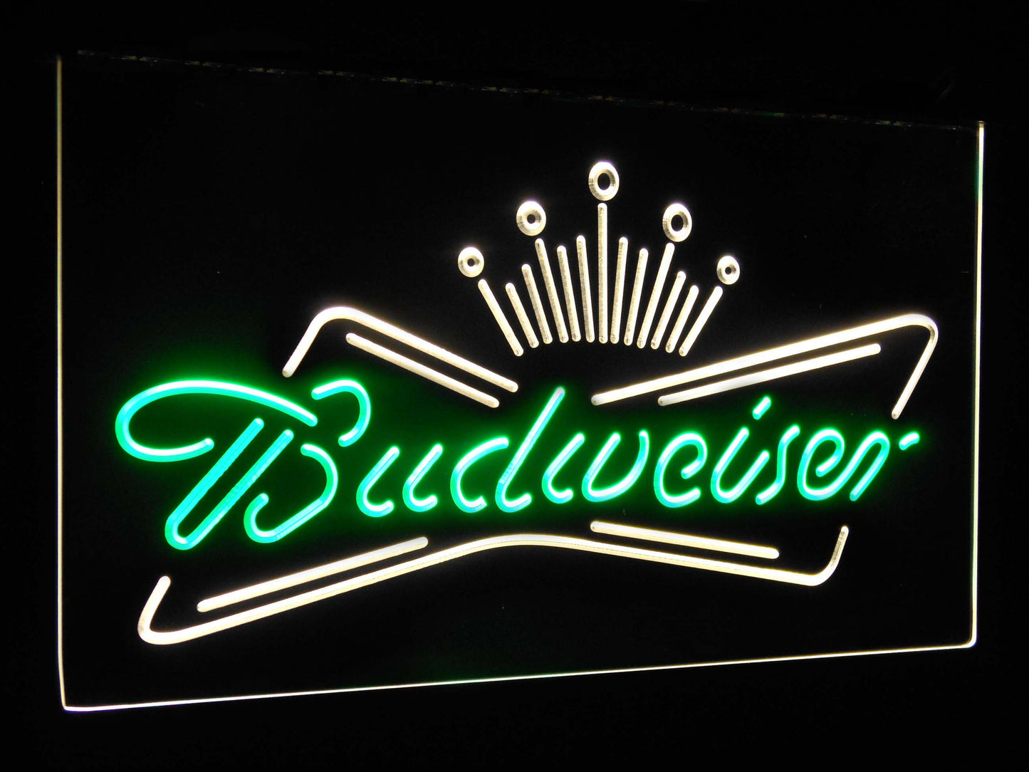 Budweiser King Bar Decoration Gift Dual Color Led Neon Light Signs st6-a2005 by Woody Signs Co. - Handmade Crafted Unique Wooden Creative