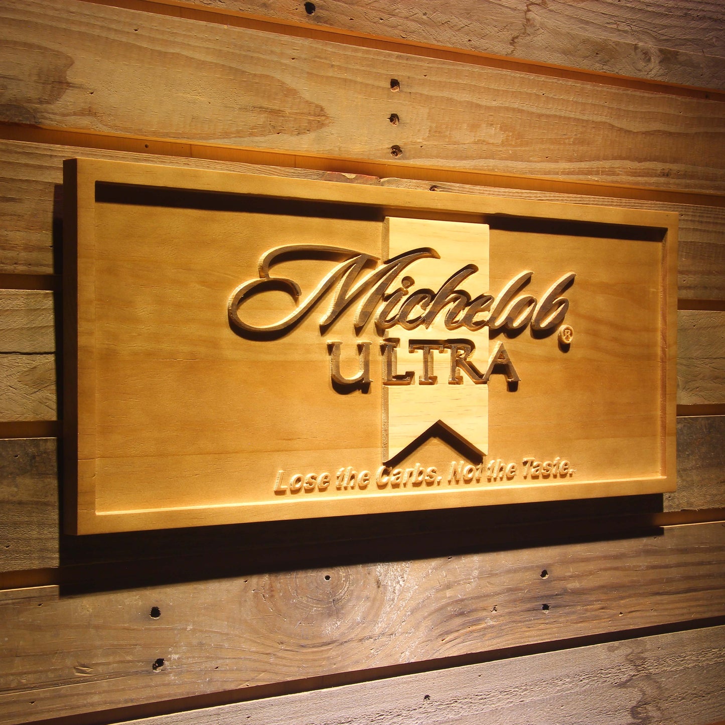 Michelob Ultra 3D Wooden Signs by Woody Signs Co. - Handmade Crafted Unique Wooden Creative