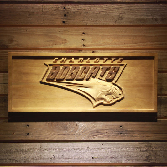 Charlotte Bobcats 3D Wooden Signs by Woody Signs Co. - Handmade Crafted Unique Wooden Creative