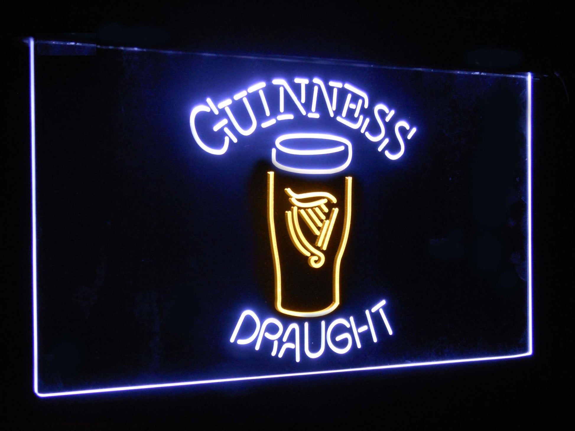 Guinness Draught Ale  Bar Decoration Gift Dual Color Led Neon Light Signs st6-a2044 by Woody Signs Co. - Handmade Crafted Unique Wooden Creative