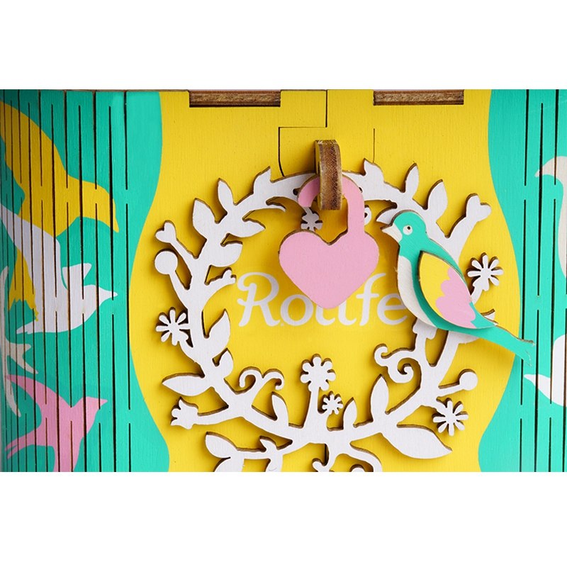 DIY 3D Rotatable Dancing Ballerma Wooden Puzzle Game Assembly Music Box Toy Gift for Children Kids Adult AMD52 by Woody Signs Co. - Handmade Crafted Unique Wooden Creative