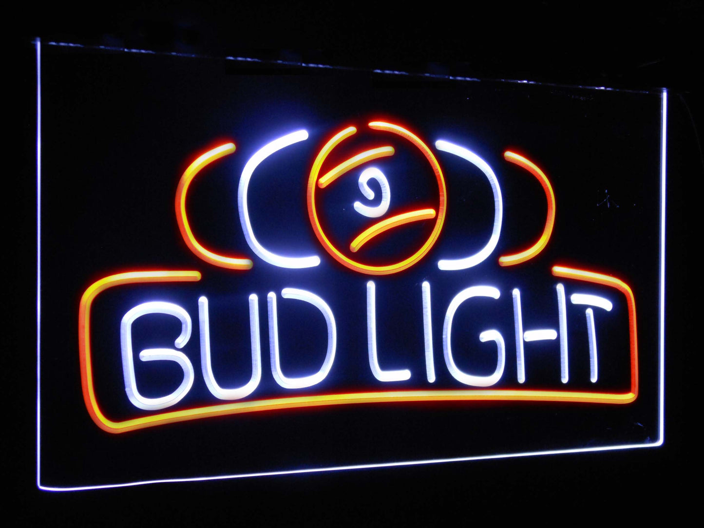 Bud Light Pool Room 9 Ball Snooker Billiard Dual Color Led Neon Light Signs st6-a2056 by Woody Signs Co. - Handmade Crafted Unique Wooden Creative