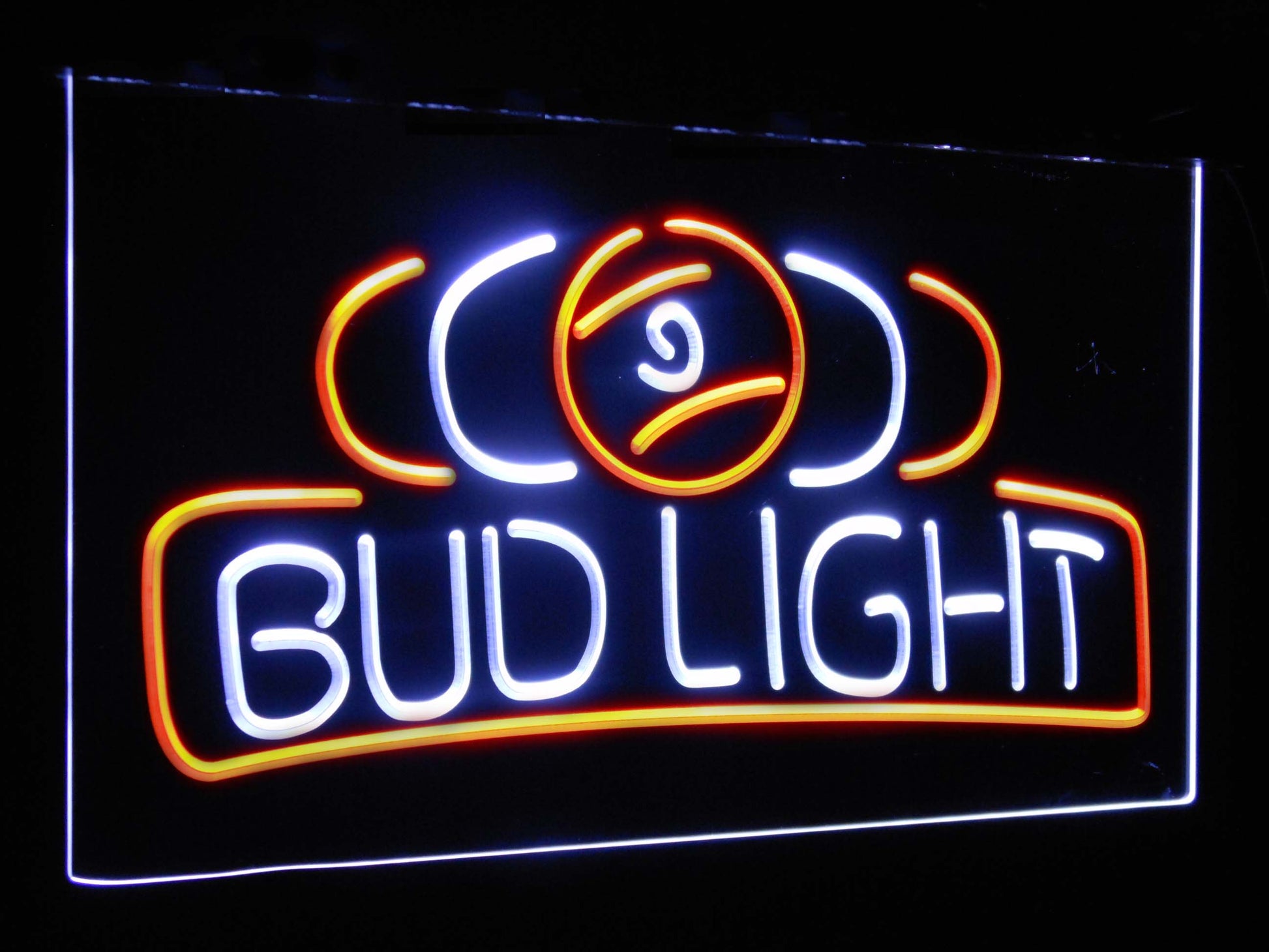 Bud Light Pool Room 9 Ball Snooker Billiard Dual Color Led Neon Light Signs st6-a2056 by Woody Signs Co. - Handmade Crafted Unique Wooden Creative