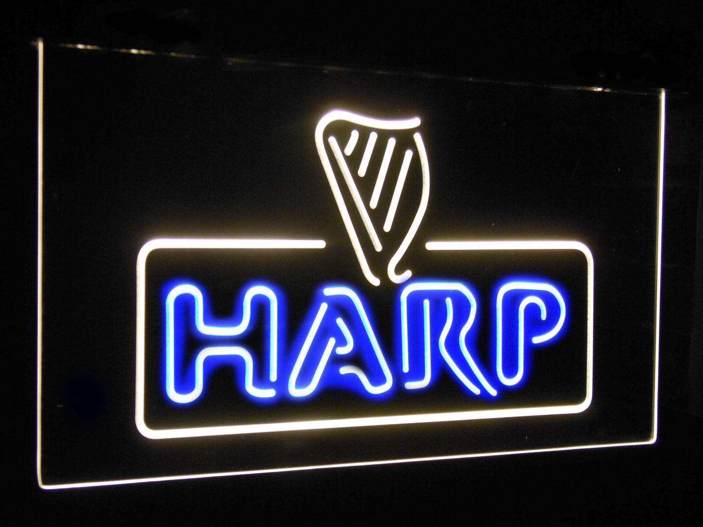 Harp Bar Decoration Gift Dual Color Led Neon Light Signs st6-a2001 by Woody Signs Co. - Handmade Crafted Unique Wooden Creative