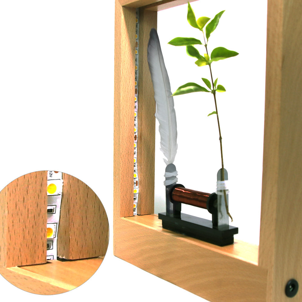 Lightweight Object Slow Motion Frame LED Optical Illusion Sculpture Slows Down Time Action Picture Frame Desktop ation by Woody Signs Co. - Handmade Crafted Unique Wooden Creative