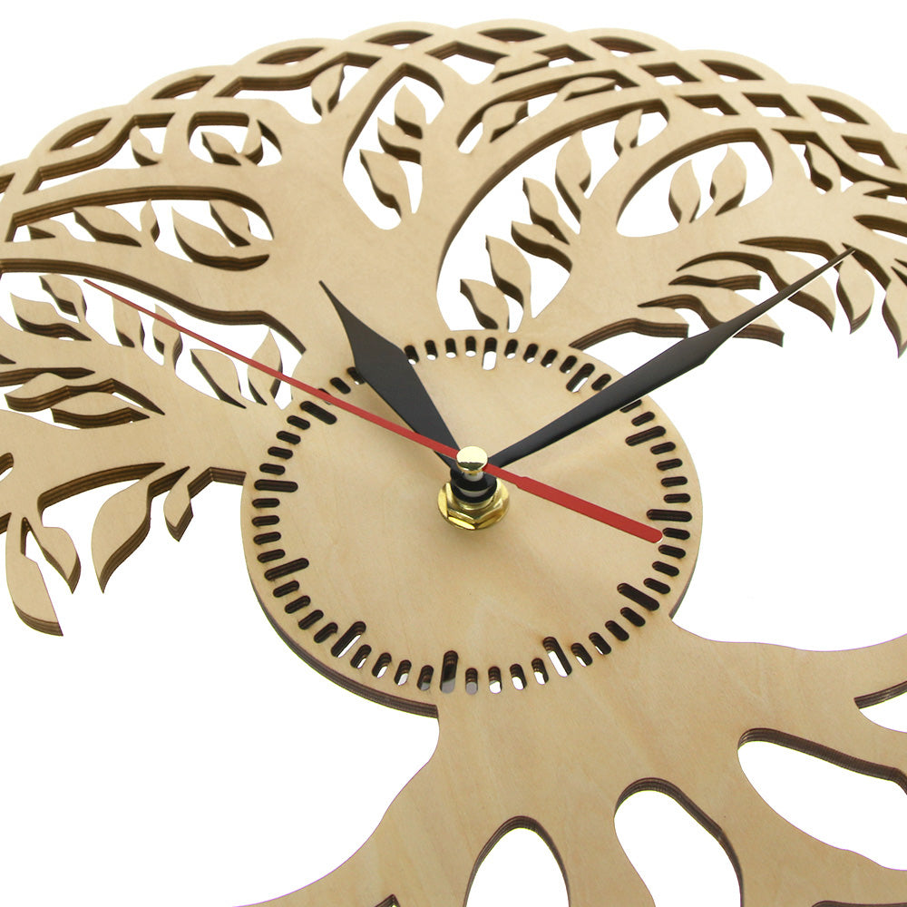 Modern Wall Clock Sacred Geometry Handmade Masterpiece Rustic Wooden Tree Of Life Wall Clock Infinity Tree Zen by Woody Signs Co. - Handmade Crafted Unique Wooden Creative