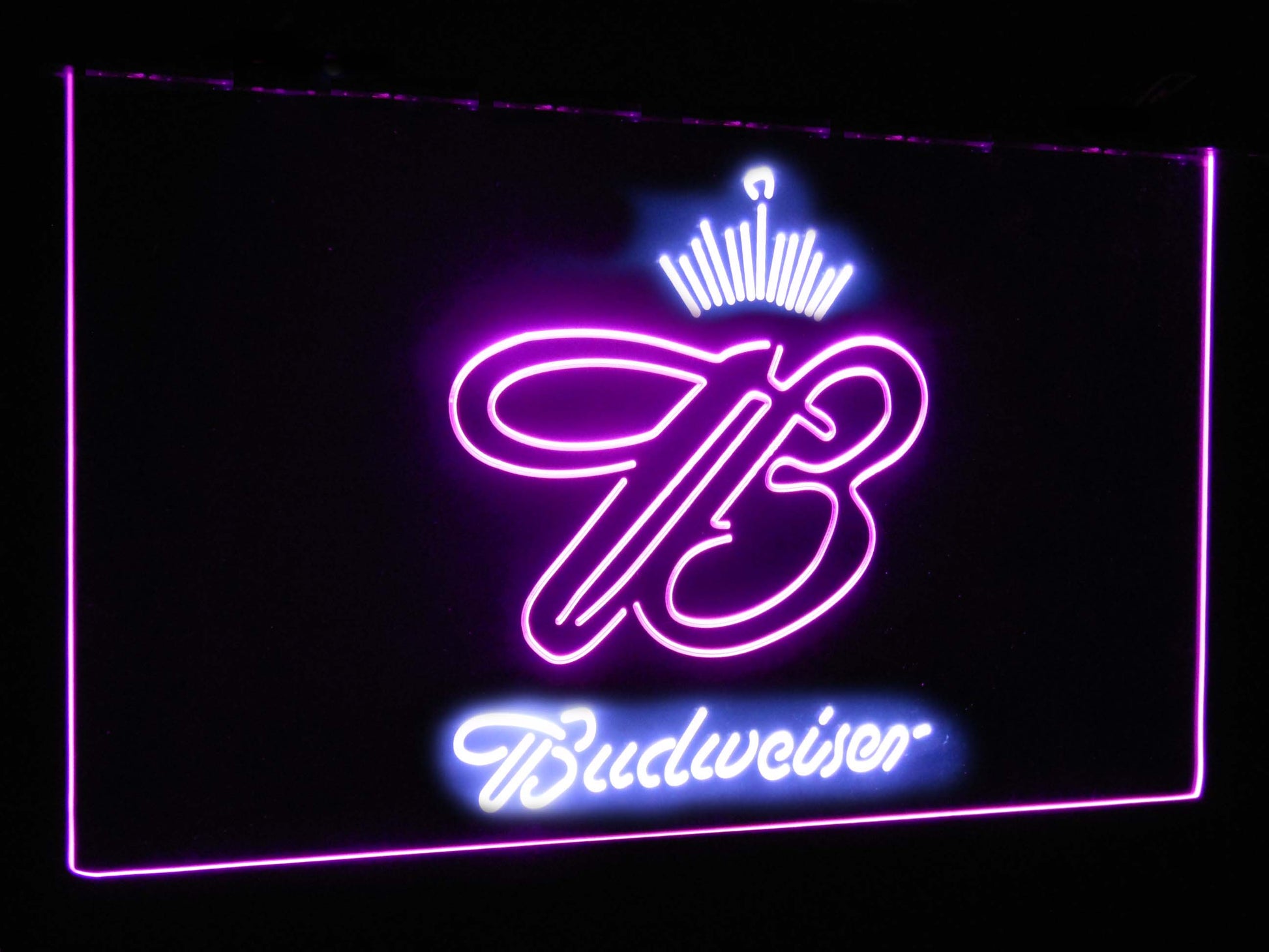 Budweiser Crown King  Bar Decoration Gift Dual Color Led Neon Light Signs st6-a2006 by Woody Signs Co. - Handmade Crafted Unique Wooden Creative