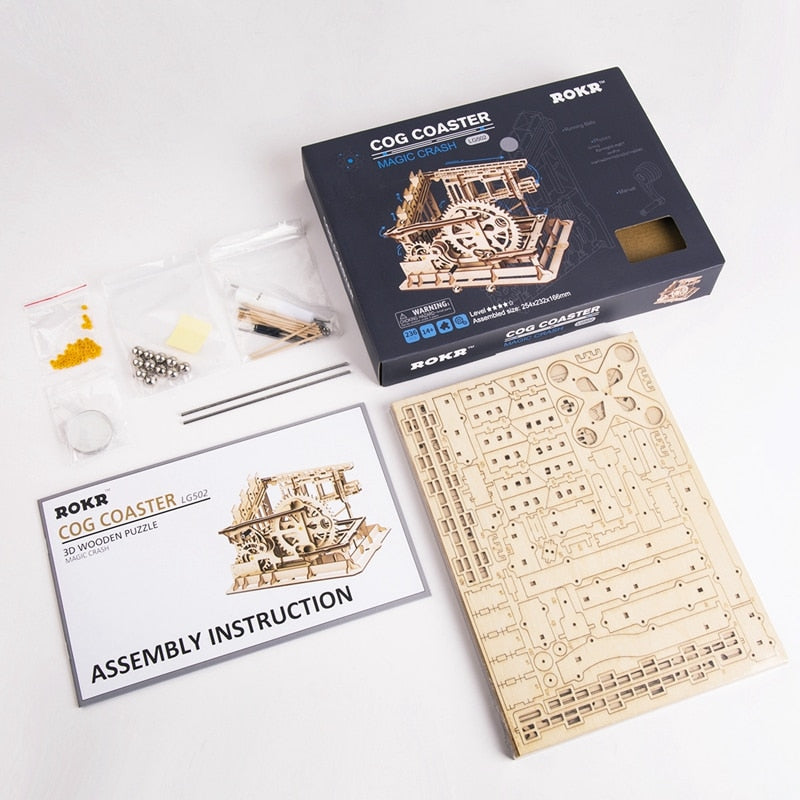 DIY Cog Coaster Magic Creative Marble Run Game Wooden  Assembly  Gift for   LG502 by Woody Signs Co. - Handmade Crafted Unique Wooden Creative