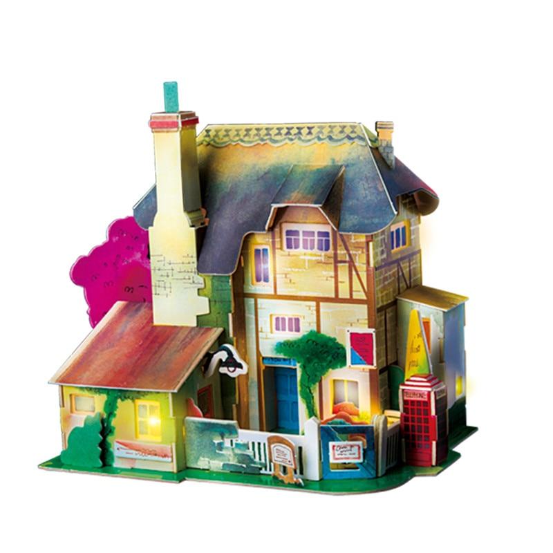 New Arrival 8 Kinds DIY Doll House with Led Light Miniature Wooden SJ by Woody Signs Co. - Handmade Crafted Unique Wooden Creative