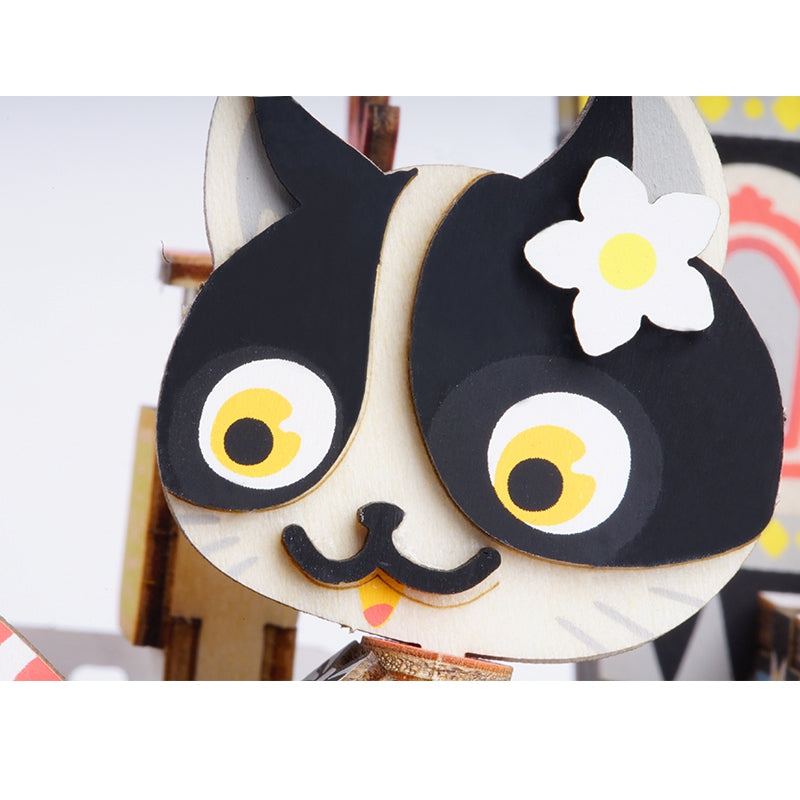 New Arrival DIY 3D Fishing Kitty Wooden Puzzle Game Assembly Moveable Music Box Toy Gift for Children Kids Adult AMD42 (Fishing Kitty) by Woody Signs Co. - Handmade Crafted Unique Wooden Creative