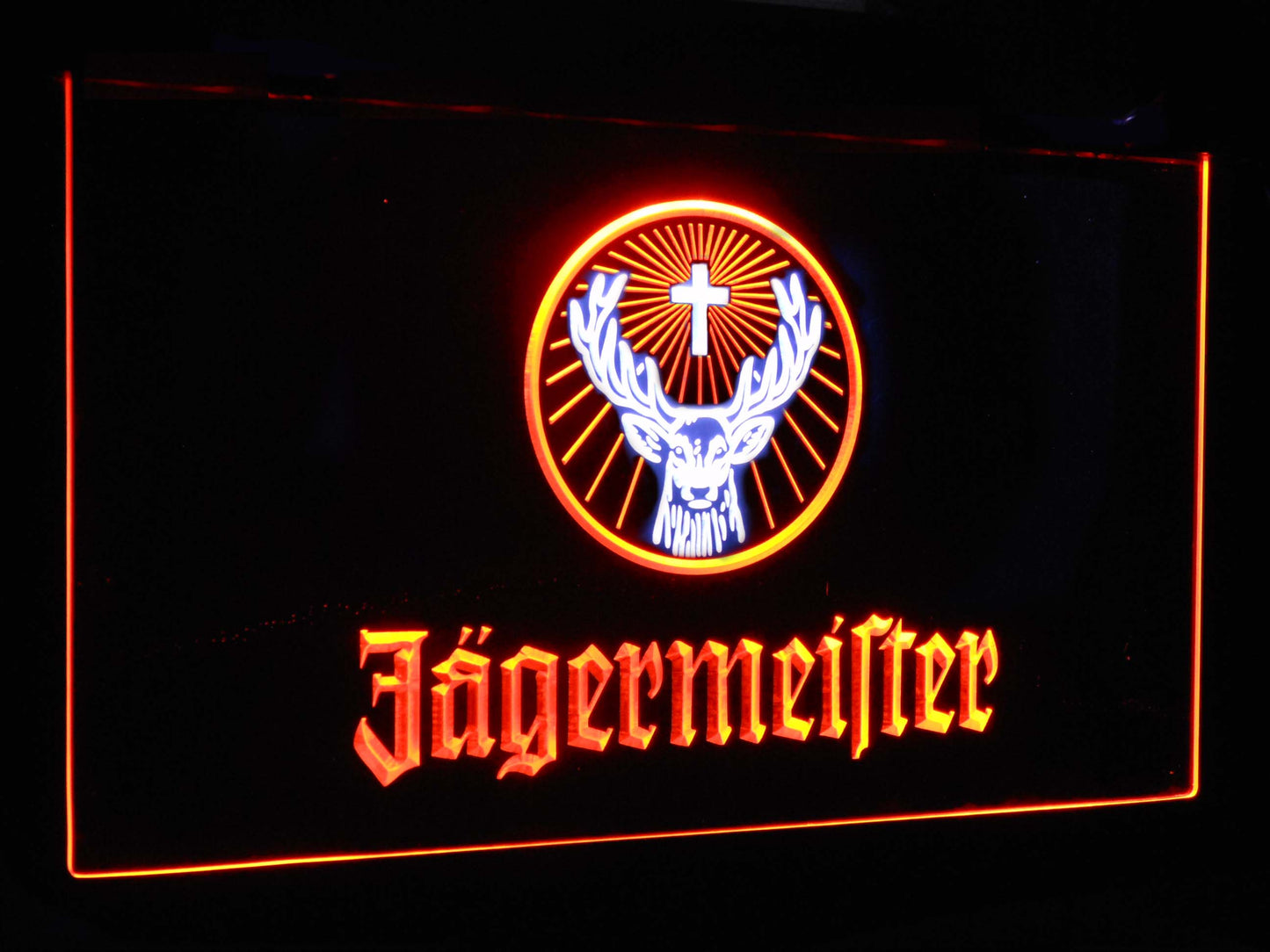 Jagermeister Deer Head Dual Color Led Neon Light Signs st6-a0288 by Woody Signs Co. - Handmade Crafted Unique Wooden Creative