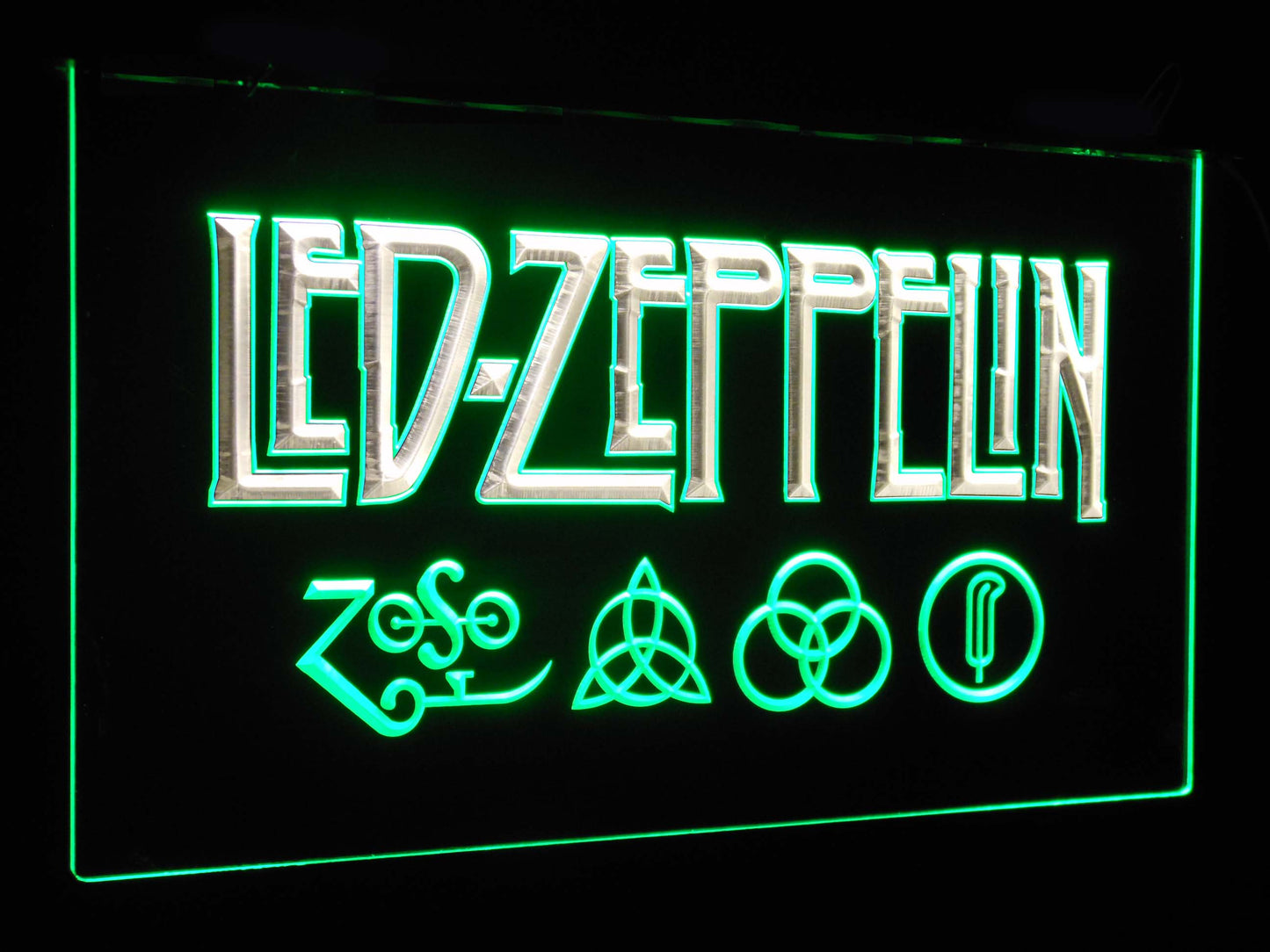 Led Zeppelin Band Music Bar Decoration Gift Dual Color Led Neon Light Signs st6-c0002 by Woody Signs Co. - Handmade Crafted Unique Wooden Creative