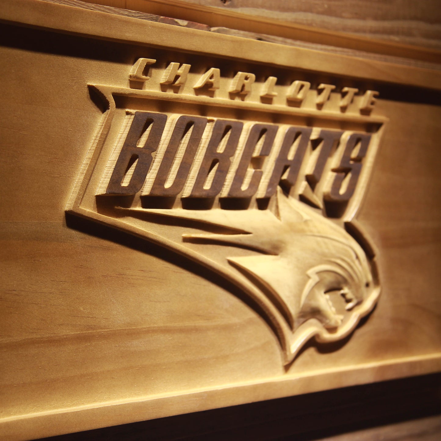 Charlotte Bobcats 3D Wooden Signs by Woody Signs Co. - Handmade Crafted Unique Wooden Creative