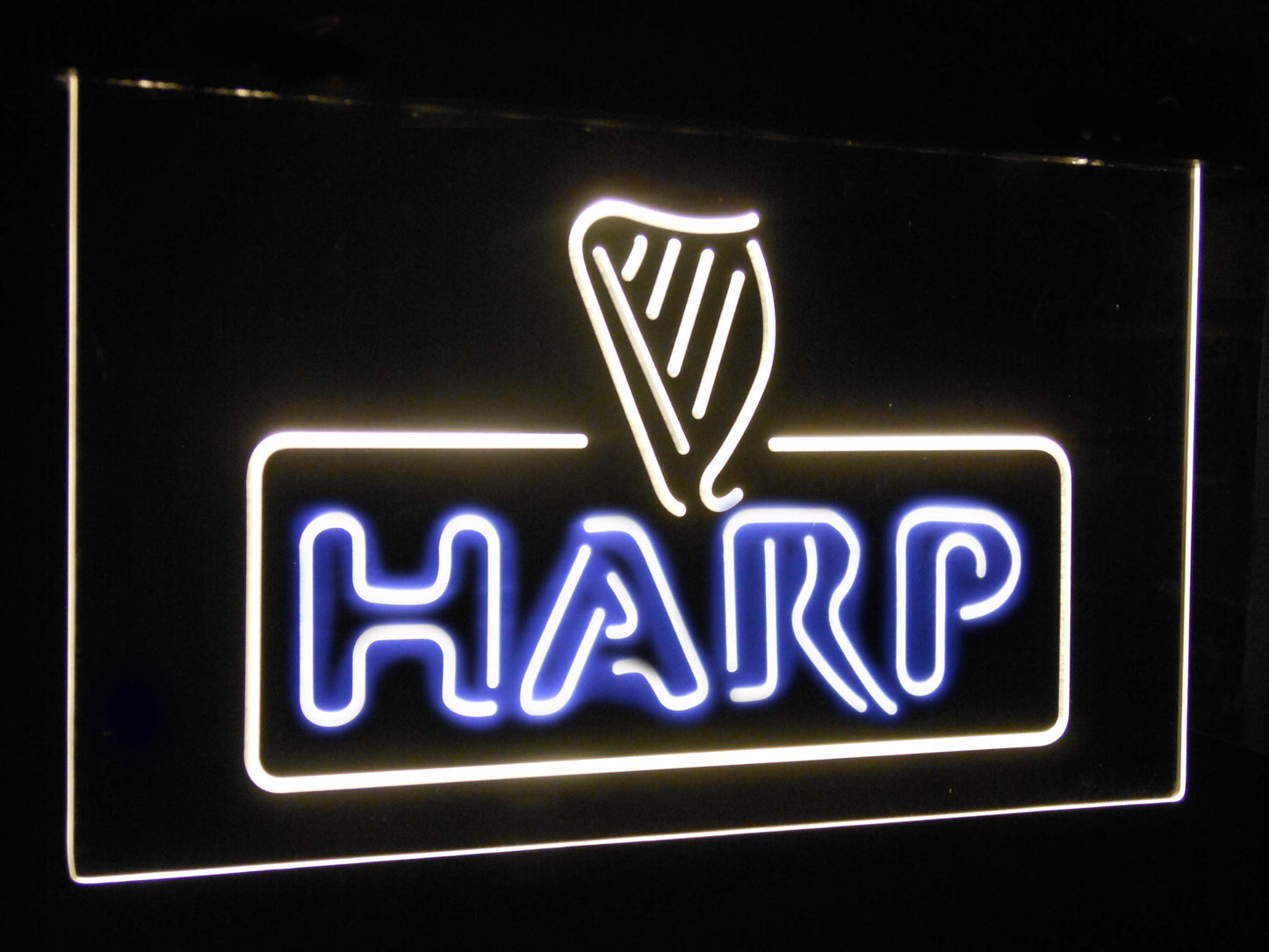 Harp Bar Decoration Gift Dual Color Led Neon Light Signs st6-a2001 by Woody Signs Co. - Handmade Crafted Unique Wooden Creative