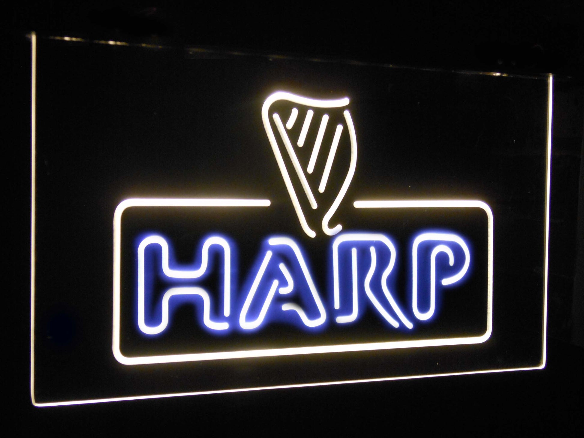 Harp  Bar Decoration Gift Dual Color Led Neon Light Signs st6-a2001 by Woody Signs Co. - Handmade Crafted Unique Wooden Creative