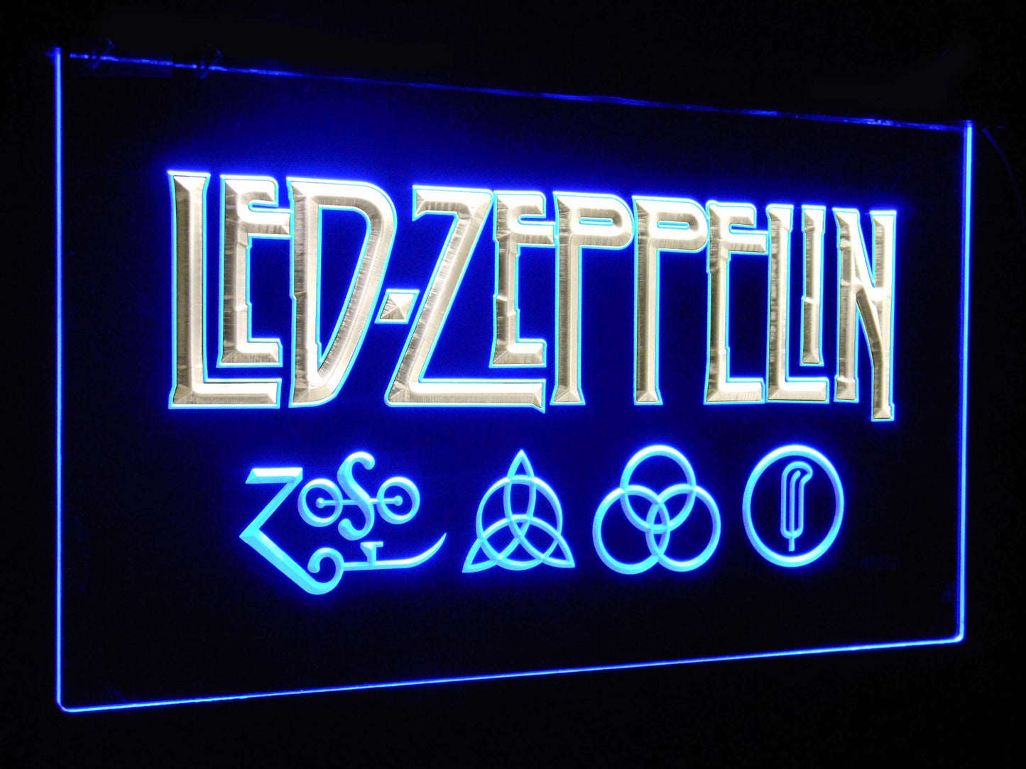 Led Zeppelin Band Music Bar Decoration Gift Dual Color Led Neon Light Signs st6-c0002 by Woody Signs Co. - Handmade Crafted Unique Wooden Creative