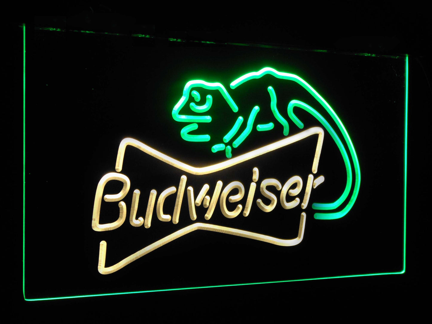 Budweiser Lizard Bar Decoration Gift Dual Color Led Neon Light Signs st6-a2084 by Woody Signs Co. - Handmade Crafted Unique Wooden Creative
