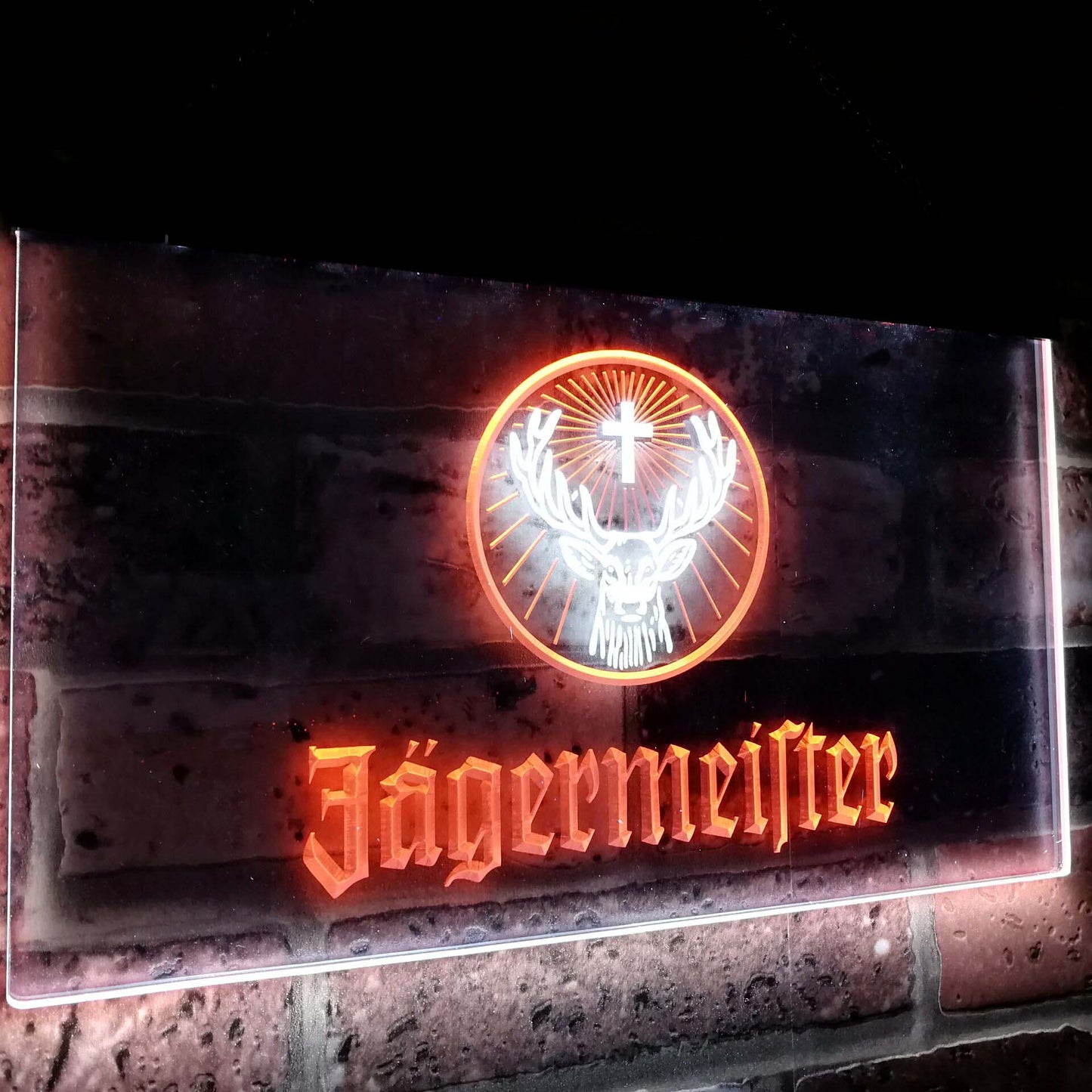 Jagermeister Deer Head Dual Color Led Neon Light Signs st6-a0288 by Woody Signs Co. - Handmade Crafted Unique Wooden Creative