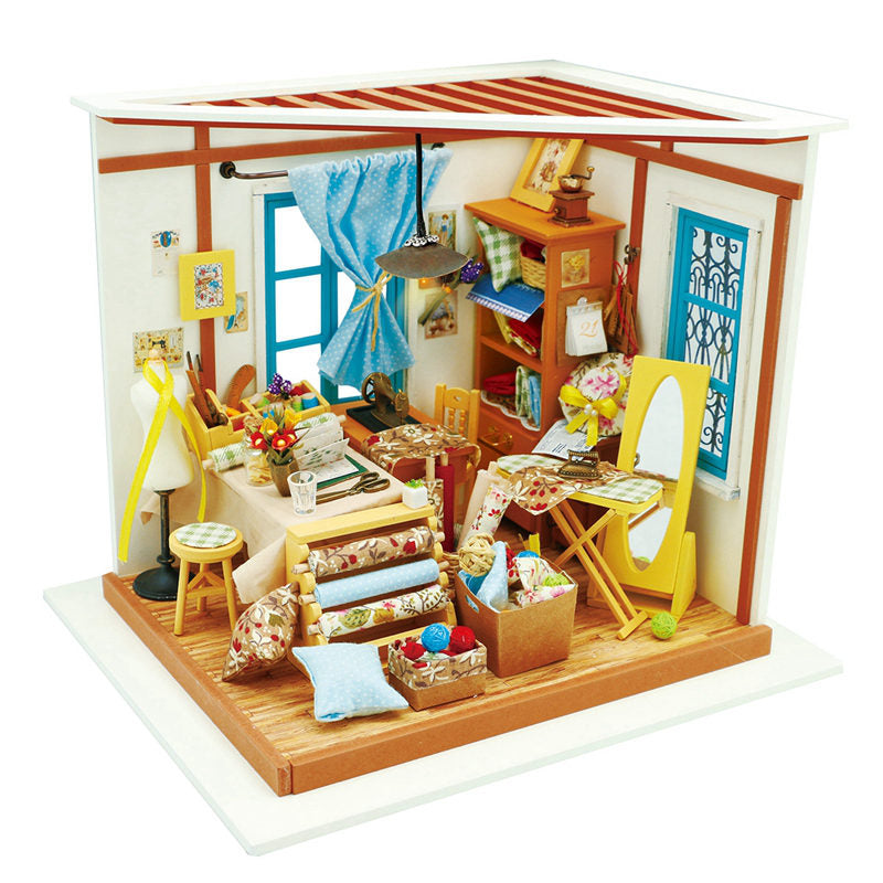 14 Kinds DIY House with Furniture   Miniature Wooden Doll House    DG by Woody Signs Co. - Handmade Crafted Unique Wooden Creative