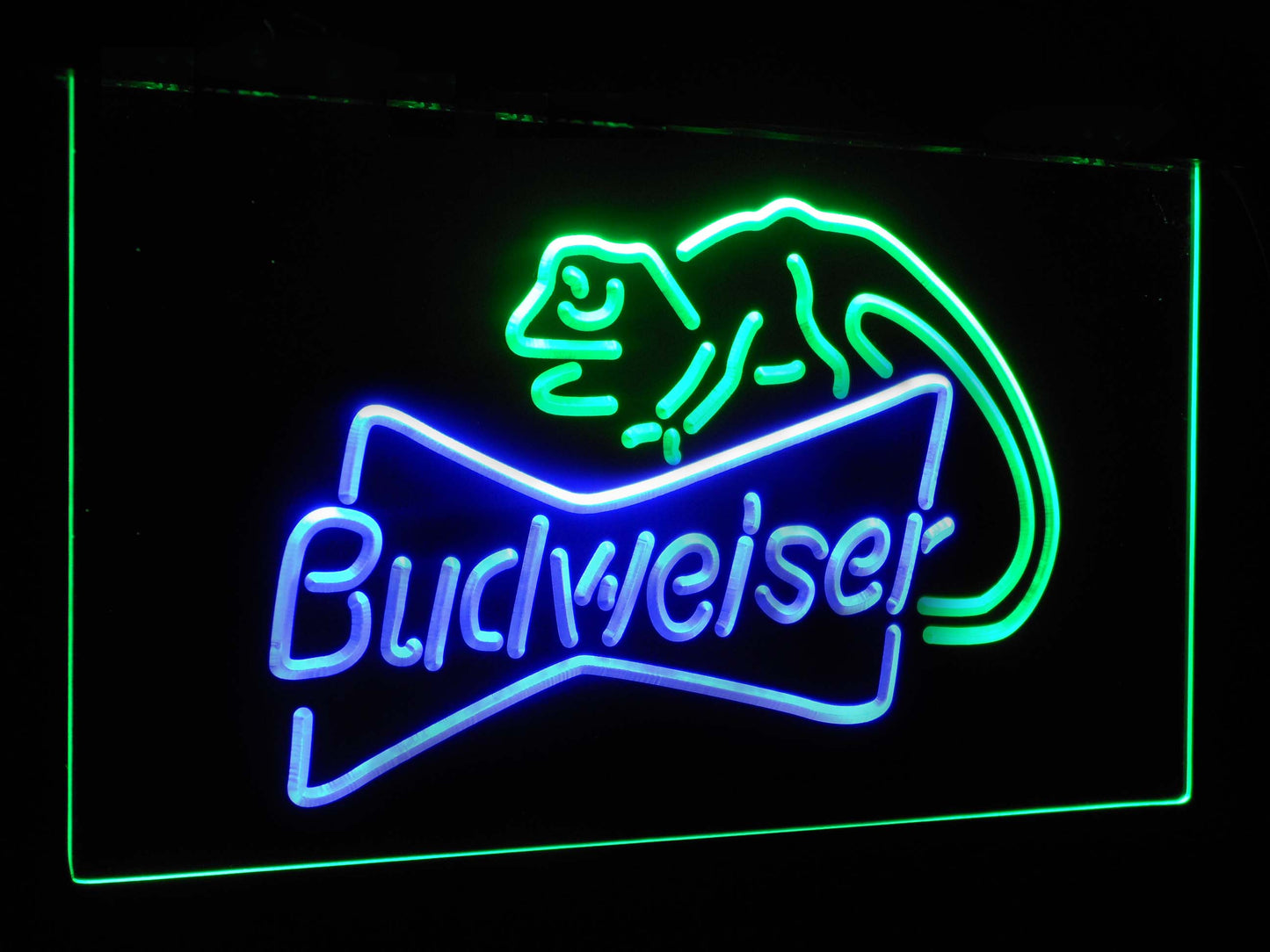 Budweiser Lizard Bar Decoration Gift Dual Color Led Neon Light Signs st6-a2084 by Woody Signs Co. - Handmade Crafted Unique Wooden Creative