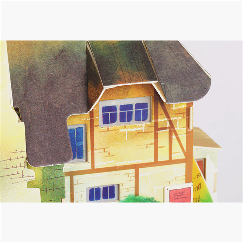 New DIY England Hut Doll House with Led Light Miniature Wooden SJ304 by Woody Signs Co. - Handmade Crafted Unique Wooden Creative