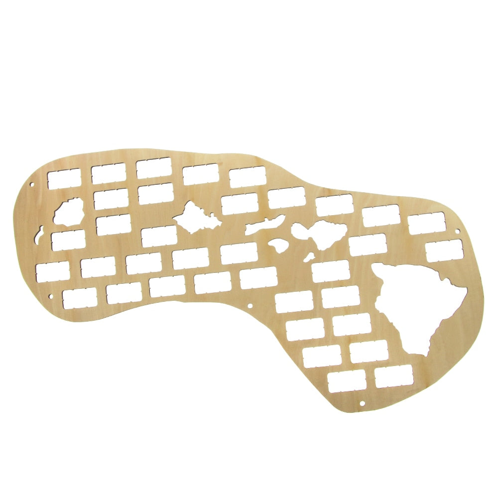 U.S. State of Hawaii Cork Wall Display Map Hawaii Shaped Handcrafted Wooden Hawaii Island by Woody Signs Co. - Handmade Crafted Unique Wooden Creative