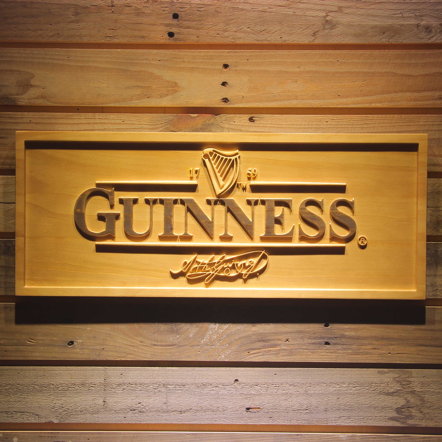 GUINNESS Ale  3D Wooden Signs by Woody Signs Co. - Handmade Crafted Unique Wooden Creative