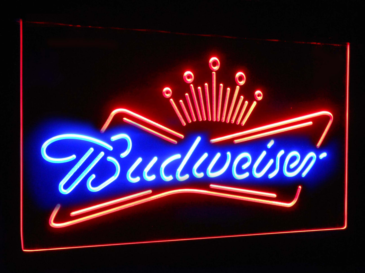 Budweiser King Bar Decoration Gift Dual Color Led Neon Light Signs st6-a2005 by Woody Signs Co. - Handmade Crafted Unique Wooden Creative