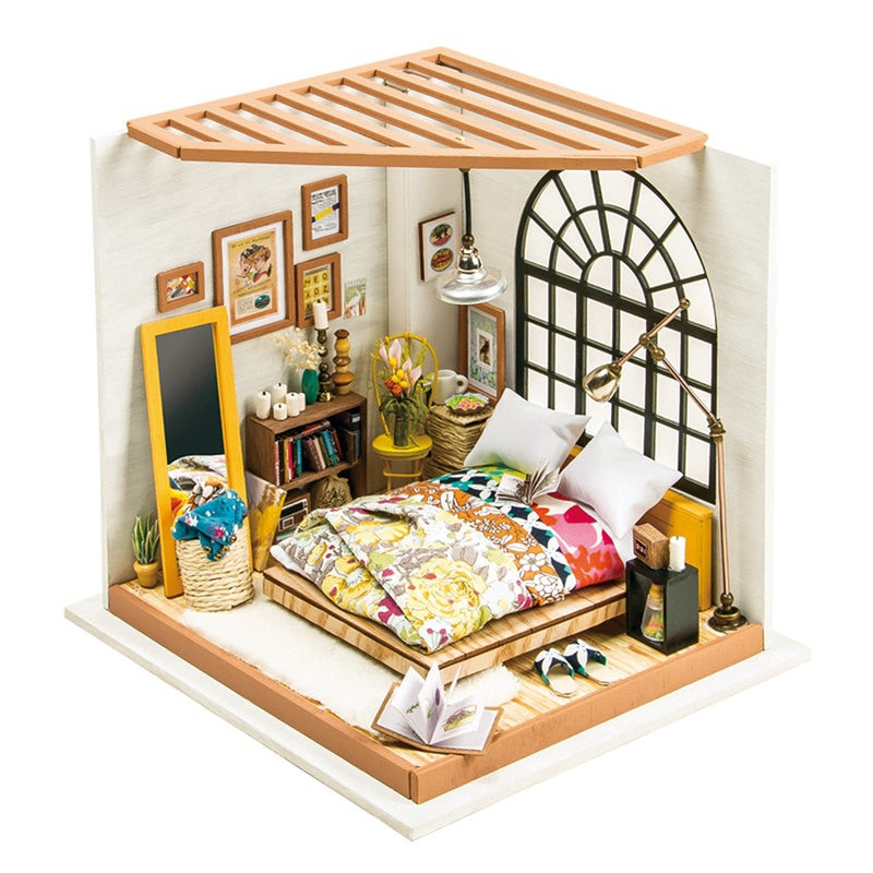14 Kinds DIY House with Furniture Miniature Wooden Doll House DG by Woody Signs Co. - Handmade Crafted Unique Wooden Creative