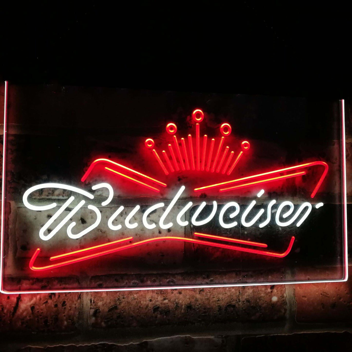 Budweiser King Bar Decoration Gift Dual Color Led Neon Light Signs st6-a2005 by Woody Signs Co. - Handmade Crafted Unique Wooden Creative