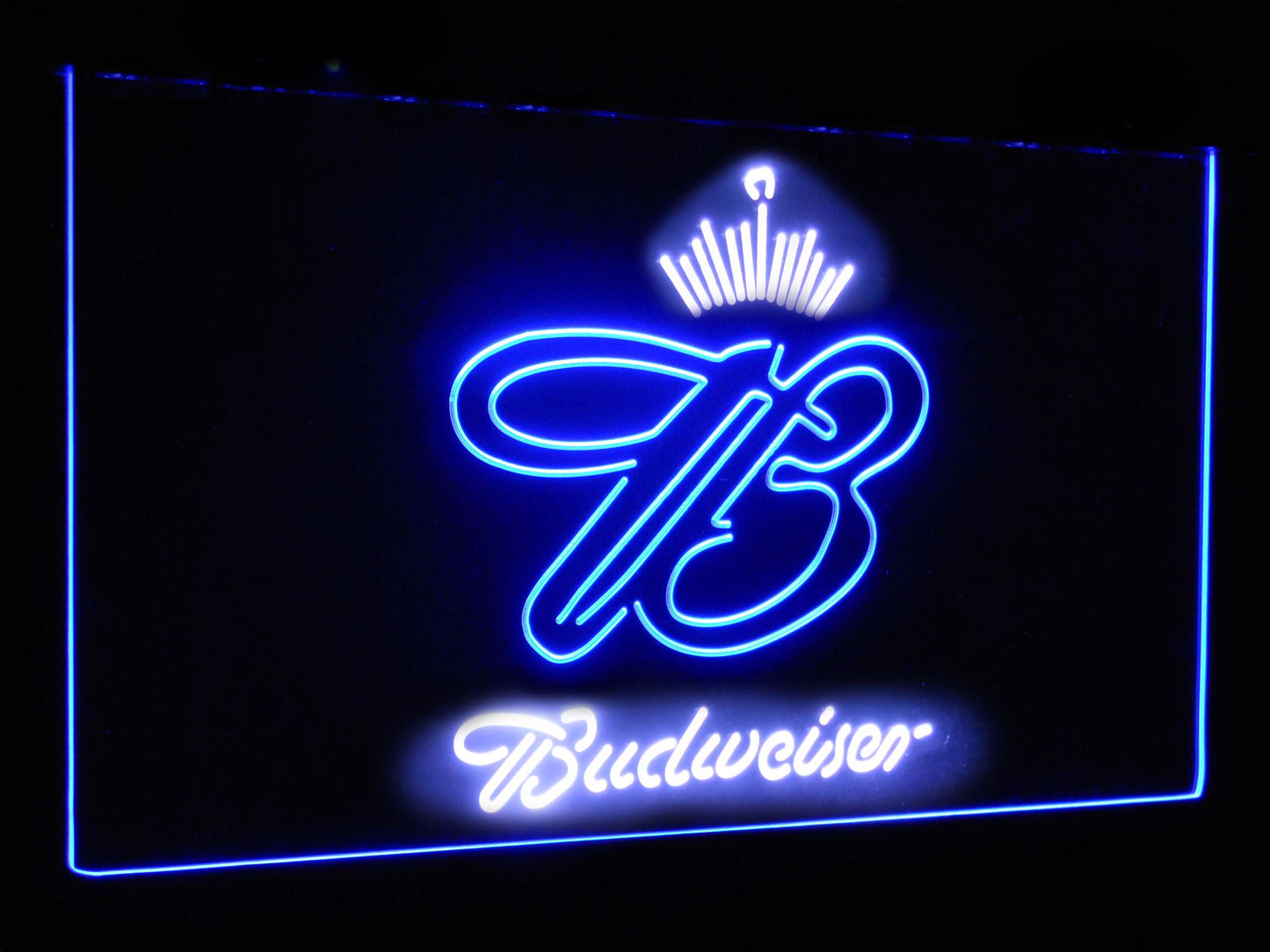Budweiser Crown King Bar Decoration Gift Dual Color Led Neon Light Signs st6-a2006 by Woody Signs Co. - Handmade Crafted Unique Wooden Creative