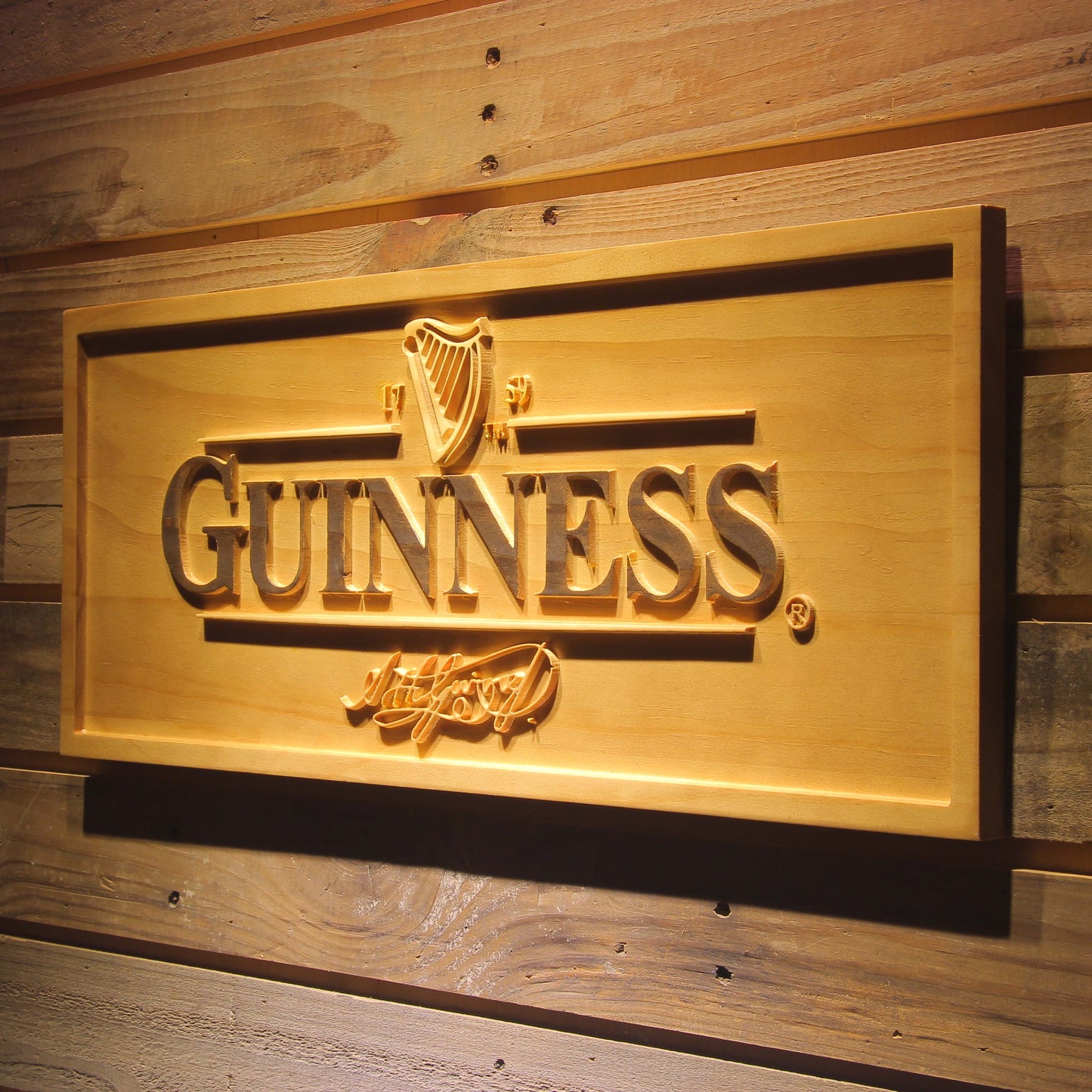 GUINNESS Ale 3D Wooden Signs by Woody Signs Co. - Handmade Crafted Unique Wooden Creative