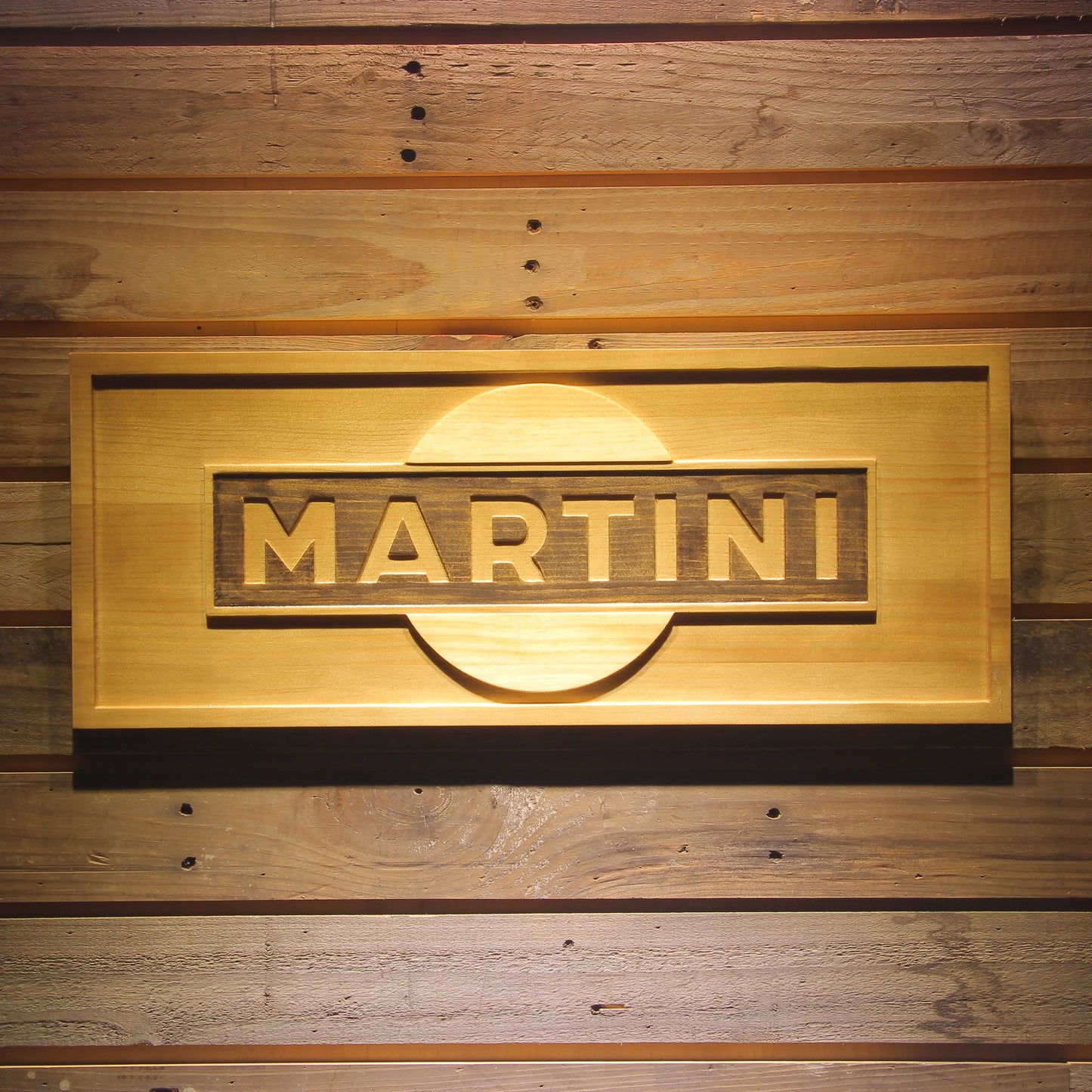 Martini 3D Wooden Bar Signs by Woody Signs Co. - Handmade Crafted Unique Wooden Creative
