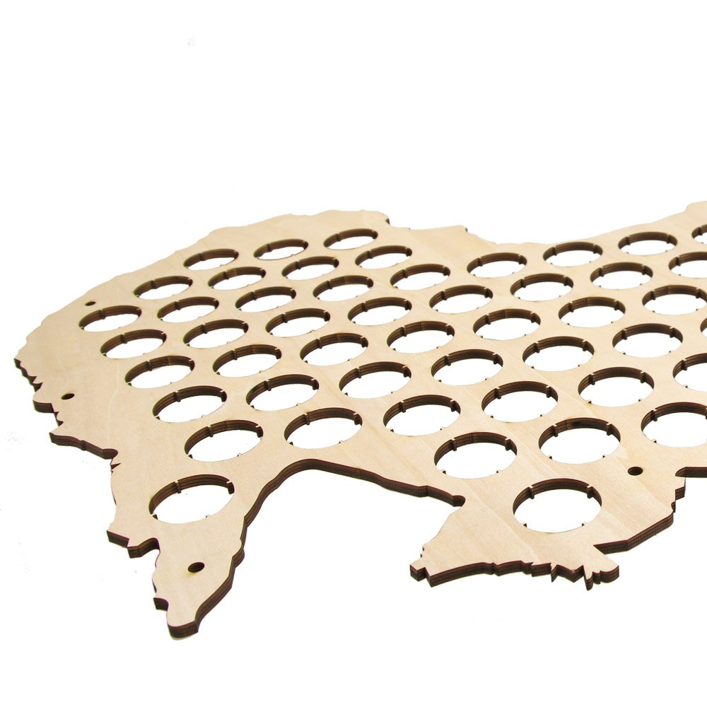 Australia Cap Map Laser Engraved Hanging Wooden Map Creative For Cap Collector Modern by Woody Signs Co. - Handmade Crafted Unique Wooden Creative