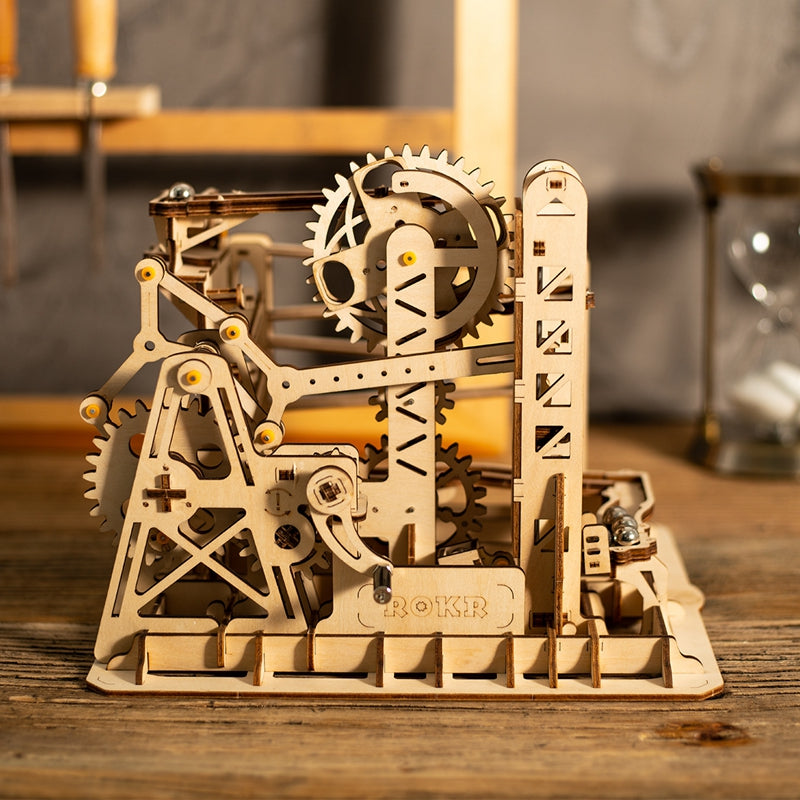 DIY Lift Coaster Magic Creative Marble Run Game Wooden Assembly Gift for LG503 by Woody Signs Co. - Handmade Crafted Unique Wooden Creative