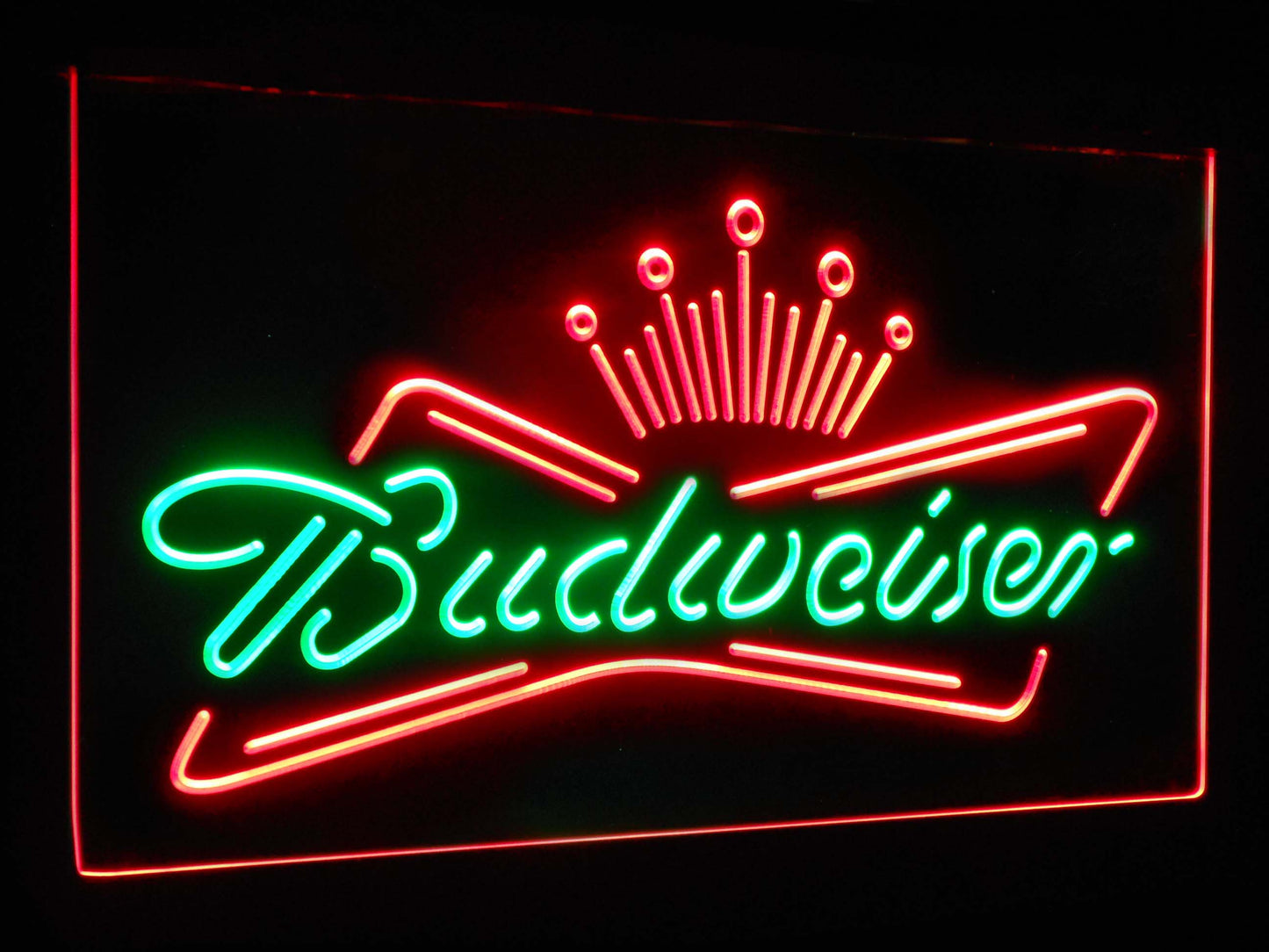 Budweiser King Bar Decoration Gift Dual Color Led Neon Light Signs st6-a2005 by Woody Signs Co. - Handmade Crafted Unique Wooden Creative