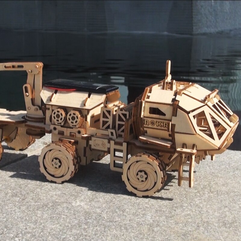 Creative DIY 3D Discovery Rover Moveable Solar Energy Powered Gift for Child LS504 (Discovery Rover) by Woody Signs Co. - Handmade Crafted Unique Wooden Creative
