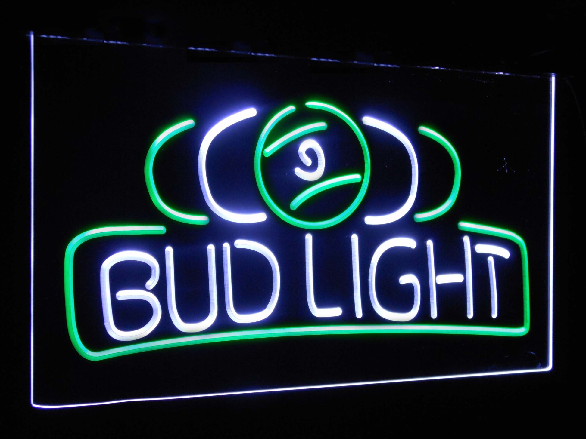 Bud Light Pool Room 9 Ball Snooker Billiard Dual Color Led Neon Light Signs st6-a2056 by Woody Signs Co. - Handmade Crafted Unique Wooden Creative