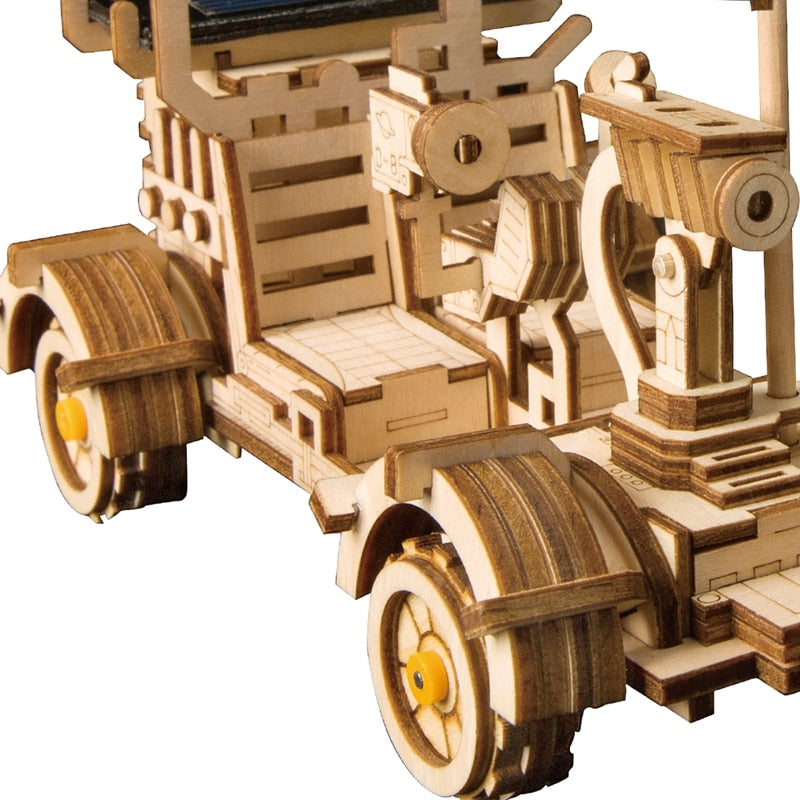 Moveable Moon Buggy Solar Energy 3D DIY Laser Cutting Wooden Gift for LS401 (Moon Buggy) by Woody Signs Co. - Handmade Crafted Unique Wooden Creative