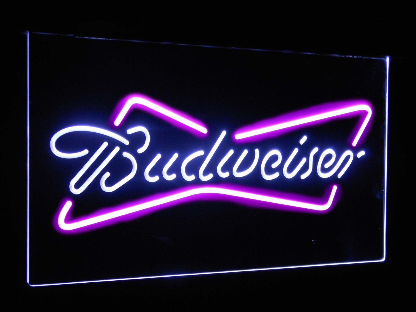 Budweiser Classic Bar Decoration Gift Dual Color Led Neon Light Signs st6-a2009 by Woody Signs Co. - Handmade Crafted Unique Wooden Creative