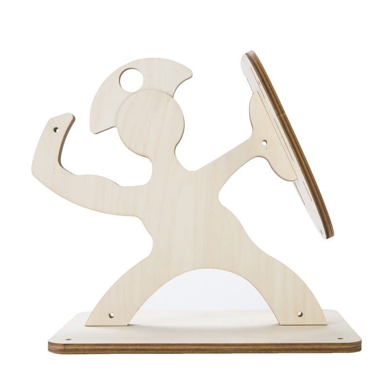 Spartan Creative Knife Holder Eco-friendly Wooden Knife Rack Kitchen Bar Storage Knives Stand by Woody Signs Co. - Handmade Crafted Unique Wooden Creative