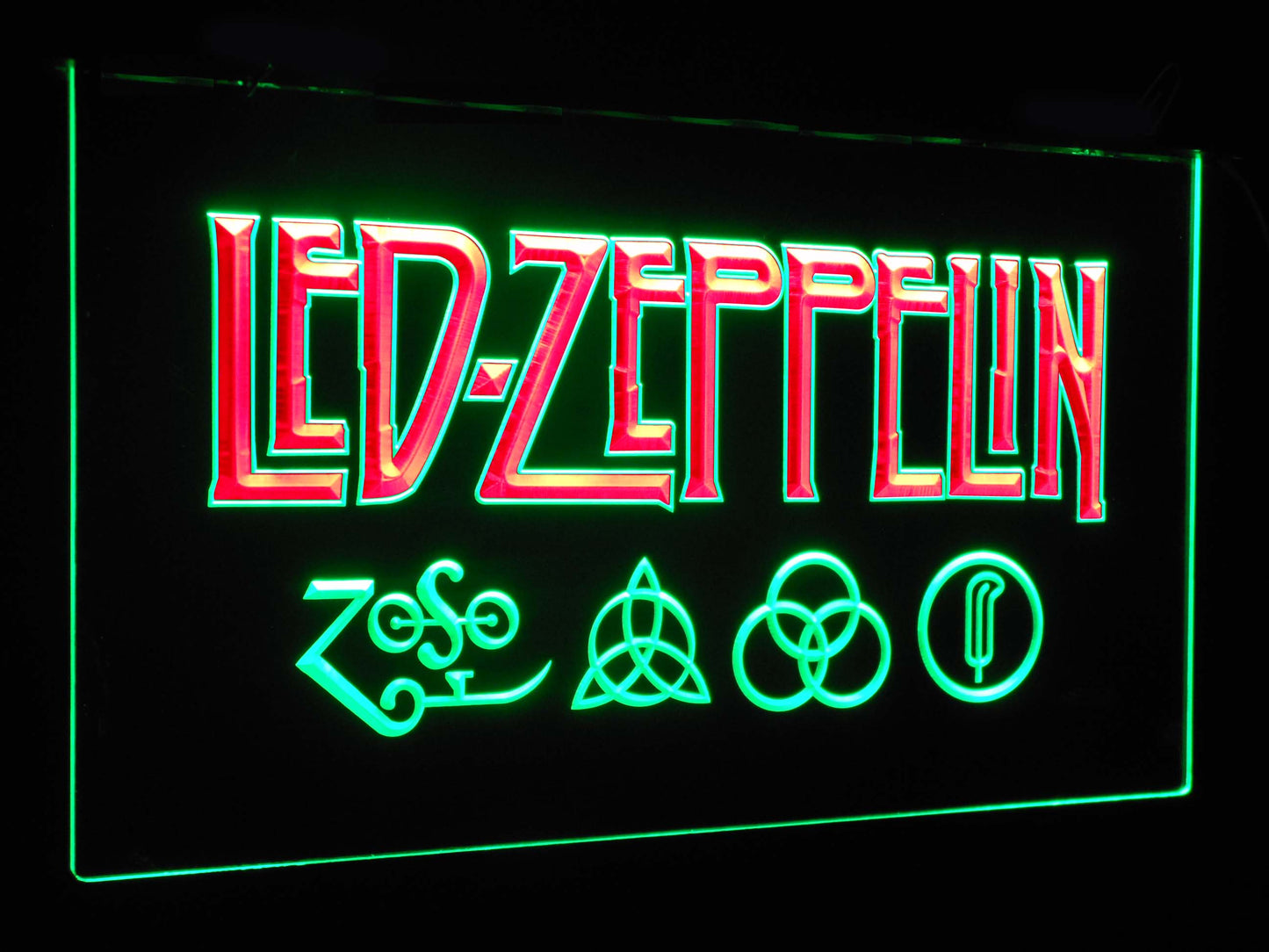 Led Zeppelin Band Music Bar Decoration Gift Dual Color Led Neon Light Signs st6-c0002 by Woody Signs Co. - Handmade Crafted Unique Wooden Creative